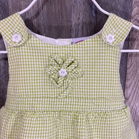 Lime Seersucker Layered Hem Dress • 18M - Picture 4 of 6